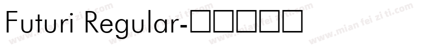 Futuri Regular字体转换